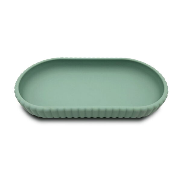 Mainstays Rubberized Plastic Ribbed Accessory Tray, Green