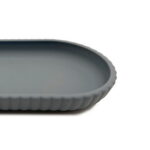 Mainstays Rubberized Plastic Ribbed Accessory Tray, Grey