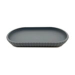 Mainstays Rubberized Plastic Ribbed Accessory Tray, Grey