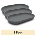 Mainstays Rubberized Plastic Ribbed Accessory Tray, Grey