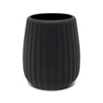 Mainstays Rubberized Plastic Ribbed Toothbrush Holder, Black