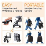 Mamazing Baby Stroller 11.5 lb Ultra Air Lightweight Foldable Carbon Fiber Travel Stroller for Toddler Infant