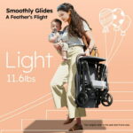 Mamazing Baby Stroller Ultra Air Lightweight Foldable Carbon Fiber Travel Stroller Toddler Infant