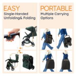 Mamazing Baby Stroller，Ultra Air Lightweight Foldable for Plane Carbon Fiber Travel Compact Stroller