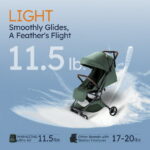 Mamazing Baby Stroller，Ultra Air Lightweight Foldable for Plane Carbon Fiber Travel Compact Stroller