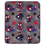 Marvel Spidey 5pc Toddler Bedding & Blanket Bundle, Toddler Bed, Boy, Blue, Polyester