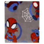 Marvel Spidey 5pc Toddler Bedding & Blanket Bundle, Toddler Bed, Boy, Blue, Polyester