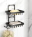 Masadi 2 Tier Soap Dish Soap Bar Holder For Shower, No Drilling, 304 Rustproof Stainless Steel, Wall Mounted Soap Holder With 4 Hooks And Razor Holder, Shower Rack Soap Tray Bar...