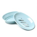 Masteelf Oval Soap Dish with Drainage for Bathroom Kitchen Assorted Color 3 Pcs