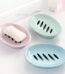 Masteelf Oval Soap Dish with Drainage for Bathroom Kitchen Assorted Color 3 Pcs