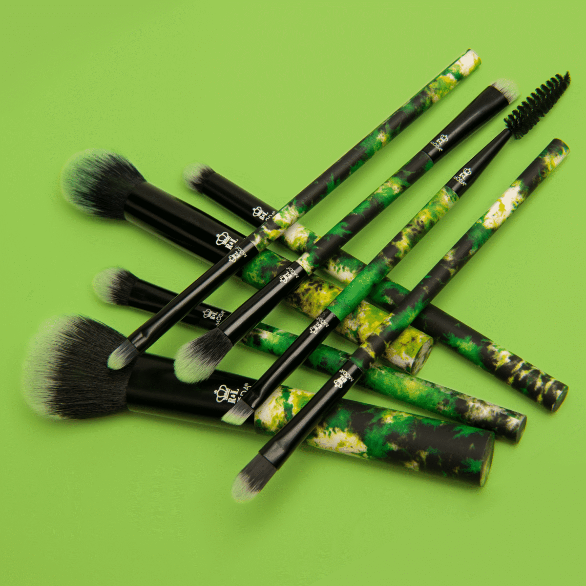 Moda Brush Neon Pink Tie Dye 8pc Makeup Brush Kit
