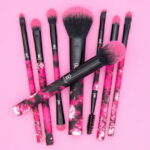 Moda Brush Neon Pink Tie Dye 8pc Makeup Brush Kit