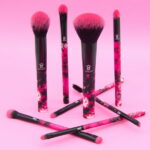 Moda Brush Neon Pink Tie Dye 8pc Makeup Brush Kit