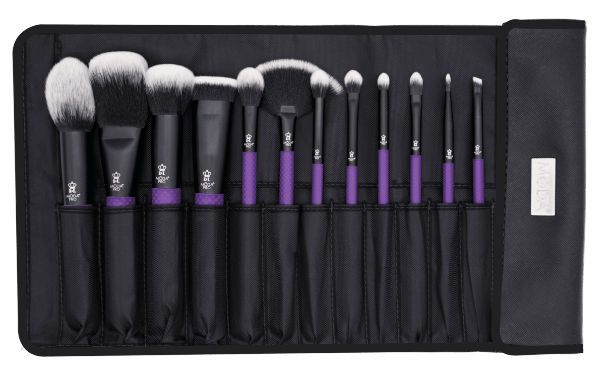 Moda Brush Pro Purple 13pc Makeup Brush Kit