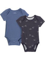 Modern Moments by Gerber Baby Boys or Girls Super Soft Short Sleeve Bodysuits, 2-Pack, Sizes 0M-12M