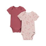 Modern Moments by Gerber Baby Boys or Girls Super Soft Short Sleeve Bodysuits, 2-Pack, Sizes 0M-12M