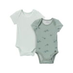 Modern Moments by Gerber Baby Boys or Girls Super Soft Short Sleeve Bodysuits, 2-Pack, Sizes 0M-12M