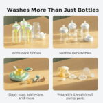 Momcozy KleanPal Pro Baby Bottle Washer, Sterilizer & Dryer Combo for Easy Cleaning, Bottle Washer Machine for Bottles,Baby Item Care