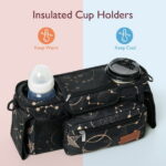 Momcozy Universal Stroller Organizer with Cup Holders Fits Strollers, Large Capacity for Baby Essentials, Starry Sky