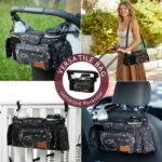 Momcozy Universal Stroller Organizer with Cup Holders Fits Strollers, Large Capacity for Baby Essentials, Starry Sky
