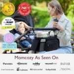 Momcozy Universal Stroller Organizer with Insulated Cup Holder & Shoulder Strap, Black