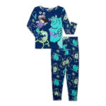 Monsters Inc Toddler Long Sleeve Top and Pants Pajama Set, 2-Piece, Sizes 12M-5T