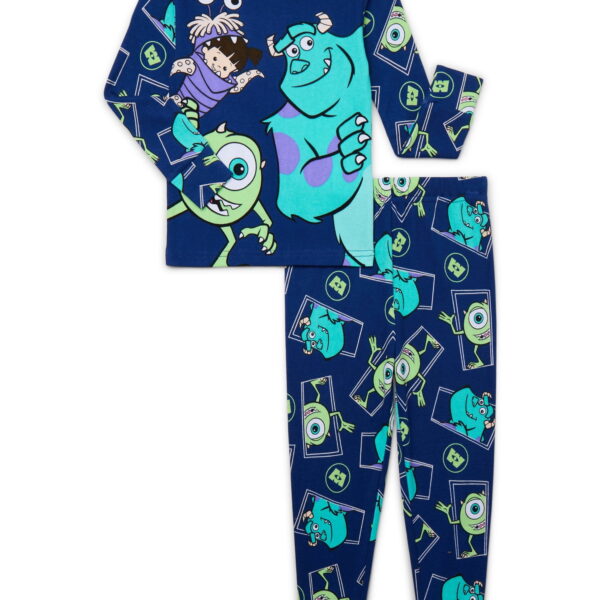 Monsters Inc Toddler Long Sleeve Top and Pants Pajama Set, 2-Piece, Sizes 12M-5T