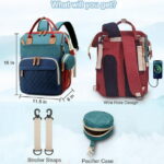 Morfone Baby Diaper Bag Backpack, Multifunction Waterproof Baby Bag with USB Charging Port, Stroller Straps & Pacifier Case Unisex, Colorful