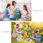 Morfone Baby Diaper Bag Backpack, Multifunction Waterproof Baby Bag with USB Charging Port, Stroller Straps & Pacifier Case Unisex, Green