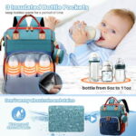 Morfone Baby Diaper Bag Backpack, Multifunction Waterproof Baby Bag with USB Charging Port, Stroller Straps & Pacifier Case Unisex, Colorful