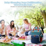 Morfone Baby Diaper Bag Backpack, Multifunction Waterproof Baby Bag with USB Charging Port, Stroller Straps & Pacifier Case Unisex, Colorful