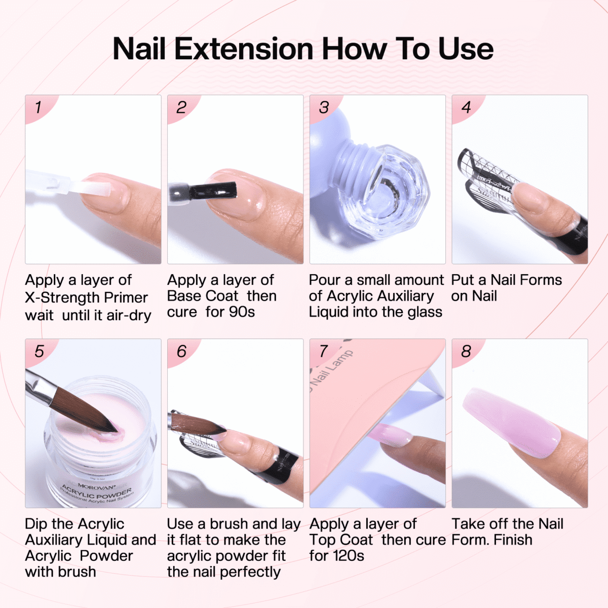 Morovan Acrylic Nail Kit with Drill - Glitter Acrylic Powder Monomer Liquid Set Beginners