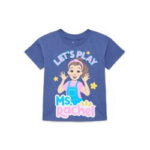 Ms. Rachel Toddler Girls' Graphic Tee with Short Sleeves, Sizes 12M-5T
