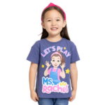 Ms. Rachel Toddler Girls' Graphic Tee with Short Sleeves, Sizes 12M-5T