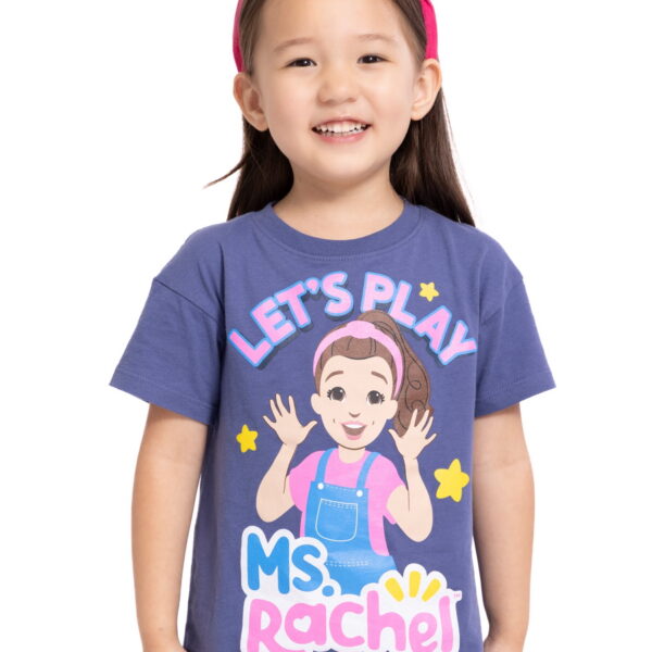 Ms. Rachel Toddler Girls' Graphic Tee with Short Sleeves, Sizes 12M-5T