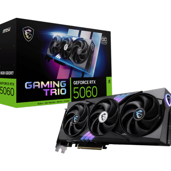 MSI GeForce RTX 5060 8G GAMING TRIO OC Graphics Card, 8GB GDDR7, DPx3, HDMIx1, DLSS 4