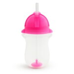 Munchkin® Any Angle™ Weighted Toddler Straw Cup with Click Lock™ Lid, 10 oz, Purple, Unisex
