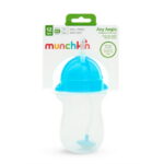 Munchkin® Any Angle™ Weighted Toddler Straw Cup with Click Lock™ Lid, 10 oz, Blue, Unisex