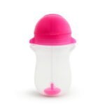 Munchkin® Any Angle™ Weighted Toddler Straw Cup with Click Lock™ Lid, 10 oz, Pink, Unisex