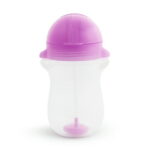 Munchkin® Any Angle™ Weighted Toddler Straw Cup with Click Lock™ Lid, 10 oz, Purple, Unisex