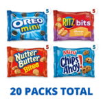 Nabisco Classic Mix Variety Pack, OREO, CHIPS AHOY!, Nutter Butter, RITZ Bits Cheese, 20 Snack Packs