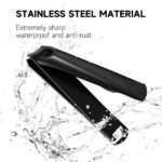 Nail Clipper, Stainless Steel Fingernails & Toenails Clippers & Nail File Sharp with Case, Set of 2