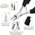 Nail Clippers Set, Toenail Clippers for Seniors Thick Toenails, Professional Stainless Steel Fingernail Clipper for Manicure Pedicure Tools