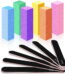 Nail Files and Buffer 12 Pcs, Professional Manicure Tools Kit Care Buffer Block Tools 100/180 Grit, Colorful