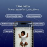 Nanit Pro Baby Monitor & Wall Mount: HD Video, Sound, Sleep Tracking, Sensor-Free Breathing Monitoring
