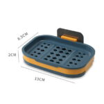 NAZISHW Shower Soap Holder Self Adhesive Bar Soap Holder For Shower Wall Bathroom Kitchen Wall Mounted Soap Dish Black Soap Tray For Bar Soap