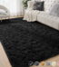 Nefoso Shag Area Rug, 5ft x 8ft Soft Fluffy Area Rugs for Living Room Bedroom Decor Carpet, Black
