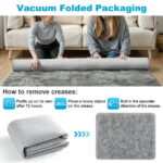 Nefoso Shag Area Rug, 8ft x 10ft Soft Fluffy Area Rugs for Living Room Bedroom Decor Carpet, Light Gray