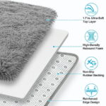 Nefoso Shag Area Rug, 8ft x 10ft Soft Fluffy Area Rugs for Living Room Bedroom Decor Carpet, Light Gray