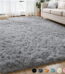 Nefoso Shag Area Rug, 8ft x 10ft Soft Fluffy Area Rugs for Living Room Bedroom Decor Carpet, Light Gray